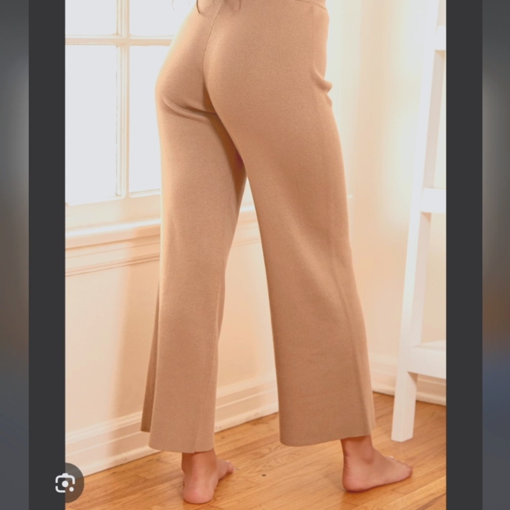 Sundays wide leg crop lounge pant